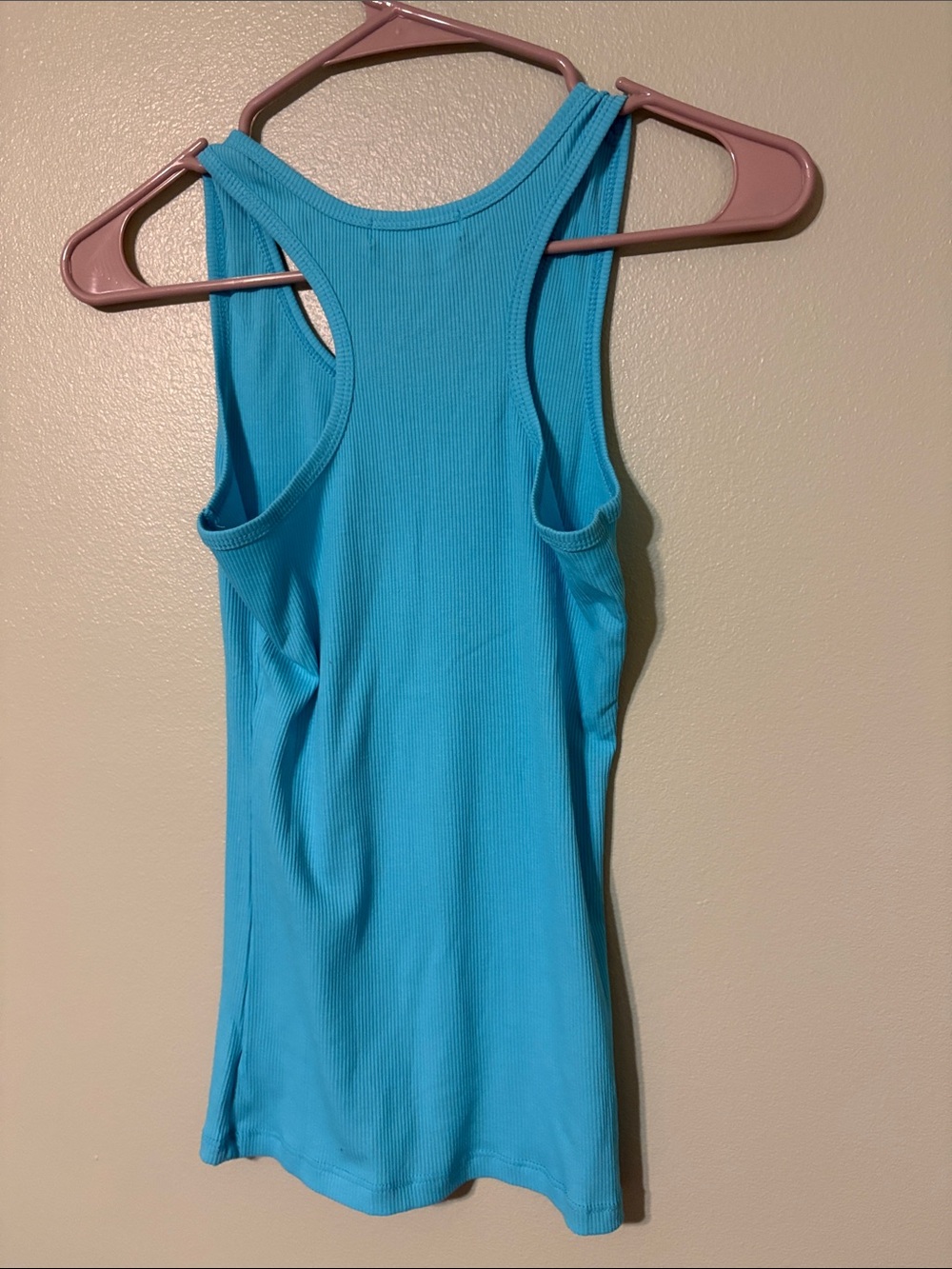 Active Basic Bright Turquoise Ribbed Tank - Picture 3 of 3